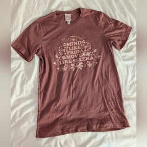 GRL Collective Mind Like Frida Moves Like Selena Graphic Short Sleeve Tee Shirt